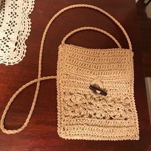 Ladies Straw Crossbody Purse